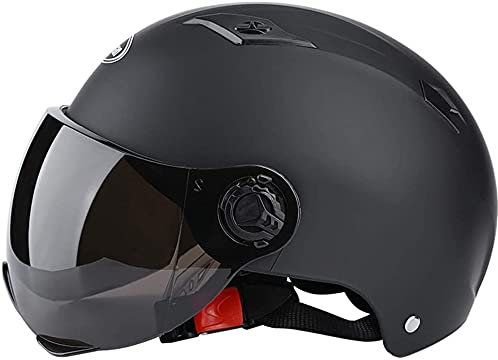 ZLYJ Adult Electric Bicycle Helmet, Removable Protective Bicycle Helmet, Removable Sun Visor Replacement, Adjustable Mountain Road Bike Helmet E,55-60cm