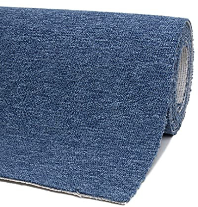 andiamo Teppichboden Henry - pflegeleicht und einfach zu verlegen - Auslegware Teppichboden - Meterware Bodenbelag in Schlingenstruktur mit Trittschalldämmung 200 x 450 cm Blau