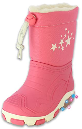Beck Fille Blinking Stars Bottes de pluie, Rose Bonbon, 22 23 EU