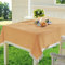 EMHELLE Gartentischdecke Garten Balkon Terrasse Tischdecke Camping Picknick Rund Oval Eckig Außen und Innenbereich Rutschhemmende Oberfläche mit weißen Fransen (130 x 180 cm, Beige)