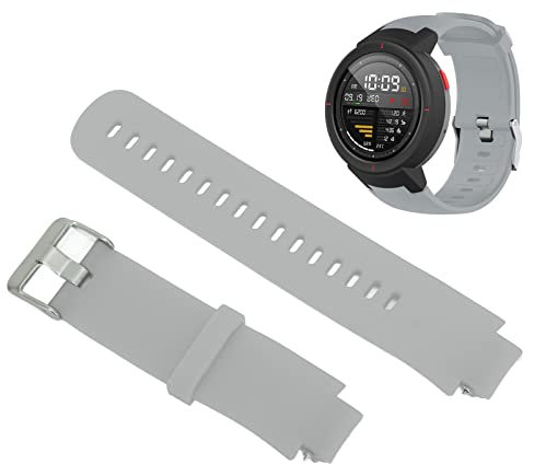 Schnellverschluss-Uhrenarmband, Silikon-Uhrenarmbänder für Verge 3, Armband-Ersatz(Grau)