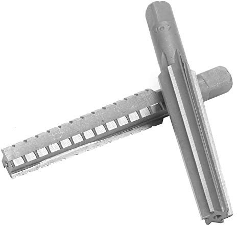 Reibahle mit geradem Schaft HSS MK2 Kegel Fein-/Grobreibahle Schneidwerkzeug-Satz Zylinderschaft 1,5x12,5cm 2STK