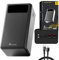 Powerbank 50000mAh 5V Power Bank USB C Micro-USB Robustes Gehäuse Lithium-Polymer-Akku Digitale Anzeige Externe Handyakkus Kompakte Größe 4 Geräte gleichzeitig LED-Taschenlampe Powerbank