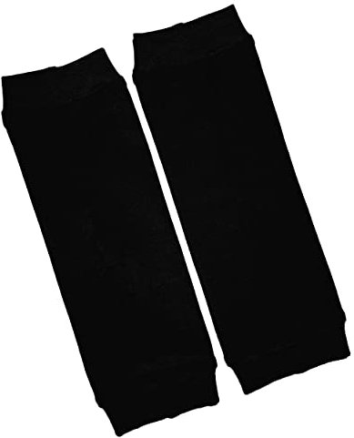 la.nunu Stulpen - Einfarbig Schwarz 6-8 Jahre - Kinderstulpen aus Baumwolle - Handarbeit - Jungen Mädchen Unifarben Baby Kinder Beinstulpen Babystulpen