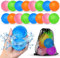 SOPPYCID 16 Stück Wasserbomben Wiederverwendbar,Silikon Wasserbomben Selbstschließend magnetische Spritzbälle,Sommer Wasserspielzeug für Kinder im Alter von 3-12 Jahren für Spaß,Pure Farbe.
