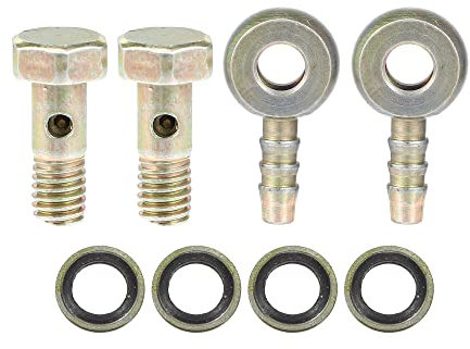 A ABSOPRO M6x1 Automobile Banjo Tubo Ardiglione Bullone Montaggio Adattatore con Rondella (2Set)