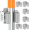 reliahom 6 Stück Besenhalter Wandhalterung 304 Edelstahl Mop Hanger Organisation Heavy Duty Garage Aufbewahrungssystem Garten Wäsche Küche Werkzeug Organizer Allzweck-Aufbewahrungsregal (Silber)