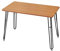 Belfoyer Mesa de Comedor de Madera con Patas de Acero, Mesa de Cocina Estilo Industrial, Mesa de Comedor Rectangular 110x60x75 cm (1*Mesa, Color Madera)