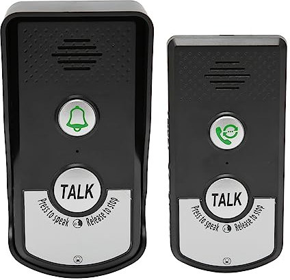 Drahtlose Türklingel, wasserdichte Türklingel, 2 Wege Talk Gegensprechanlage Türklingel mit 2000 mAh für Zuhause, 1000 Fuß Reichweite