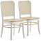 HOMN LIVING Pack 2 sillas Vesta Color Blanco/Roble, Madera Maciza, 45 cm (Ancho) 51 cm (Profundo) 88 cm (Alto)