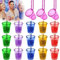 Vaso de Chupito de Novia,18 vasos de chupito para colgar, de plástico, para despedidas de soltero, fiestas de compromiso, fiestas de novia