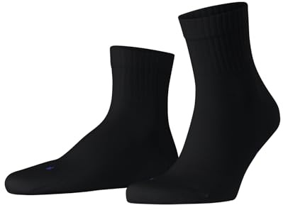 FALKE Unisex Run Socken schnelltrocknende atmungsaktive nachhaltige Baumwolle Funktionsmaterial leichte Polsterung Crew Socken Plüschsohle Freizeitsocken verstärkt sportlich Alltag Sneaker 1 Paar | mit Rippstruktur & gepolsterter Sohle