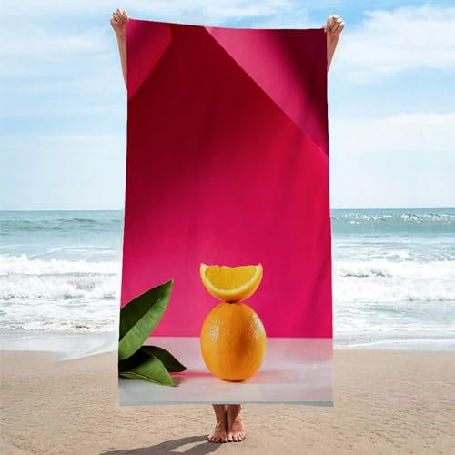 Toalla Playa Rojo Toallas Playa Grande Microfibra Anti Arena LimóN Playa Toallas para NiñA NiñO Adulto Piscina Toalha de Praia Mujer Hombre 100x200cm