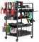 IMAYCC Carrello organizer per utensili elettrici con ruote, strumenti mobili per garage, ripiani per trapano, 4 strati, in metallo resistente, per garage, officina, sala attrezzi e lavoro all'aperto