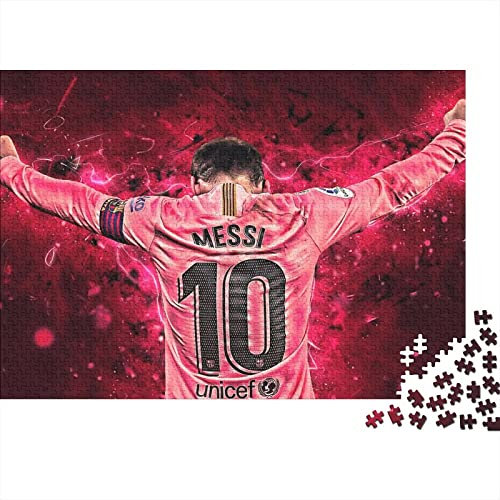 Lionel Messi Puzzle 300 Teile,Puzzles Für Erwachsene,Unmögliches Puzzles Spielzeug, Bunte Fliesen Spiel,Paris St German PSG 300 Puzzle Dekoration Jugendliche Geschenke Puzzle 300pcs (40x28cm)