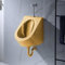 Snaweo Urinal Aus Edelstahl 304 mit Handventil, Männliche Sanitärkeramik, Kommerzielle Spülurinale, Urinal mit Überlaufschutz for Private Badezimmer(Color:Gold Wall Row)
