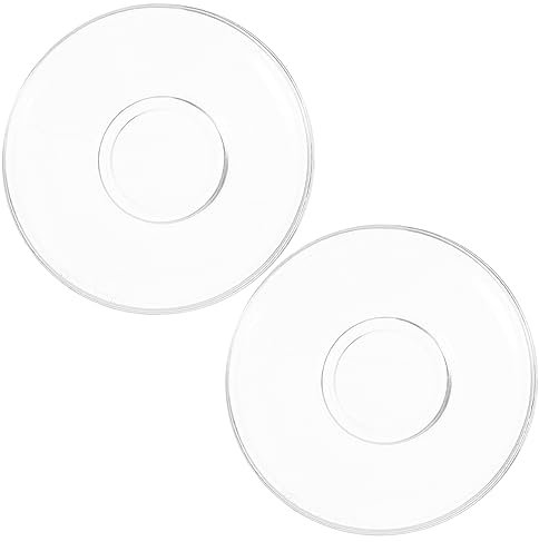 MOLUCKFU 2pezzi Piatto Da Caffè Trasparente Sottopiatto Rotondo Per Snack e Tè Design Elegante e Per Uso Quotidiano