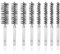 8pcs Stainless Steel Wire Bore Brushes, Wire Brush for Drill with 1/4 Inch Hex Shank Pipe Cleaning Brush Copper Pipe Cleaner Twisted Wire Brush for Power Drill Impact Drivers Die Grinders