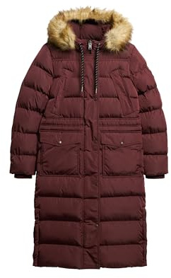 Superdry Damen Langer Everest Kunstfellmantel