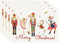 Bonhause Weihnachts-Nussknacker Tischsets 4er Set, Frohe Weihnachten Nussknacker Platzsets Waschbar Platzdeckchen für Küche Tisch Dekoration Drinnen Urlaub Party Dekor 30x45cm