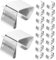Levemolo 50 Stück Dachrinnenhaken für Lichter Mini-Dachrinnenhaken Lichthaken für den Außenbereich Weihnachtslicht-Clips Dachrinnenclips Weihnachtslichthaken für draußen Metall Silver