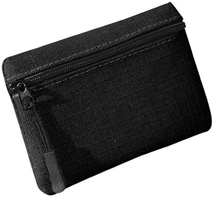 Porte-monnaie, porte-monnaie, trousse de maquillage en tissu Oxford | Porte-monnaie, porte-monnaie, trousse de toilette de maquillage pour femme, homme, enfant, avec fermeture éclair, Noir , Voir
