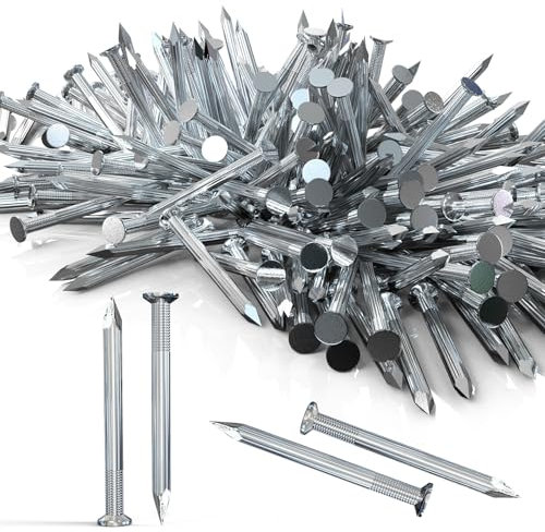 120 Pezzi Chiodi Acciaio per Cemento Armato Chiodelli 20 mm Perni da Muro Chiodi per Quadri Muro Chiodi Zincati Argenteo per Mattoni Immagini Appese Chiodi in Legno Uso Universale per Interni Esterni