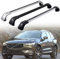 LECREA DachträGer RelingträGer für Volvo XC60 2008-2021, Dachgepäckträger Aluminium AbschließBar mit Geschlossene Dachreling A Paar,Black-1 Pair