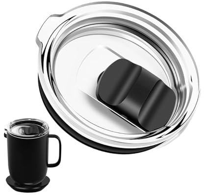 UWSTE Magnetic Slider Replacement Mug Lid for Ember 10oz, Splash-Proof, BPA Free.