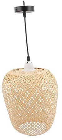 Uonlytech Bambus Pendelleuchte Ohne Leuchtmittel Chinesische Hängelampe Naturmaterial Für Wohnzimmer Esszimmer Restaurant