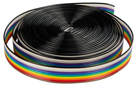 Urcianow 5 M 10 Pin Flachbandkabel Pitch 1,27mm IDC für 2,54mm Stiftleisten | Flat Ribbon Cable, Jumper Breadboard Kabel, Für 2,54 mm Stiftleisten, Steckverbinder