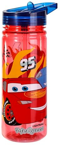 Disney Cars 580ml Water Bottle for Kids School Drinks Bottle Made of Durable Ecozen Reusable BPA Free