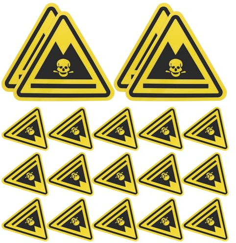 Etichette Adesive di Sicurezza per Rifiuti Pericolosi 20 Pezzi Pvc