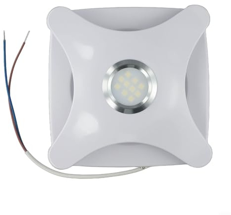 Quiet Powerful Bathroom Extractor Fan, 15W Bathroom Ceiling Ventilations Fan W/Light Air Vent Exhaust Bath Toilet