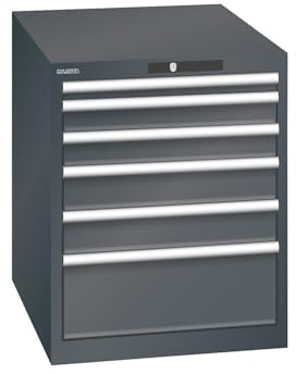 kaiserkraft | ESD-Schubladenschrank | BxTxH 564 x 725 x 700 mm | 6 Schubladen | Traglast 75 kg | anthrazitgrau