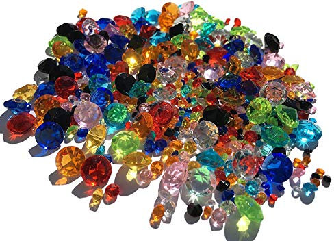 CRYSTAL KING 450 Stück Mischung Bunte Glitzernde Deko Diamanten Strasssteine Strass Steine Acrylsteine 11mm + 5mm + 3mm basteln Gltzersteine Strass Steine zum Dekorieren