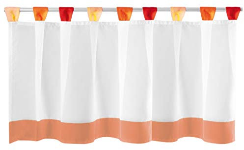 Bistrogardine mit Schlaufen ca. 150x45 cm Auswahl: orange - rot