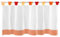 Bistrogardine mit Schlaufen ca. 150x45 cm Auswahl: orange - rot