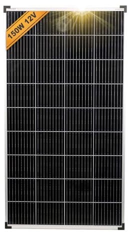 enjoysolar Mono 150 W 12V Pannello solare monocristallino Modulo fotovoltaico Ideale per camper, case da giardino, barca