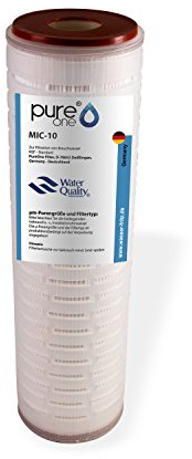 PureOne MIC-10 Hardcover 0.2 µm. Druckbeständige Membranfilter-Kartusche f. 10 Wasserfilter Gehäuse. Bewährte Lammellenfilter Qualität. Brunnenwasser, Hauswasserwerk. Auswaschbar, druckstabil