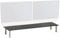 Charles Jacobs Dual/Twin Monitor Riser Stand - 100cm Wide - Black 14cm Tall