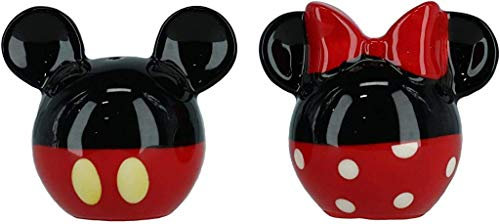 Disney Mickey y Minnie Mouse sal y pimienta de cerámica Set Un tamaño Multicolor