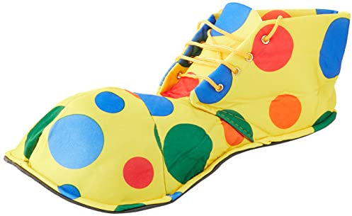 Shatchi Clownschuhe, Übergröße, Zirkus, gelb, gepunktet, Kostüm-Zubehör, Buchtag, mehrfarbig