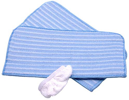 vhbw 3X Wischbezug kompatibel mit Dirt Devil AquaClean M319, M319-0 Dampfreiniger, Dampfmop - 1x Baumwolltuch, 2X Mikrofasertuch