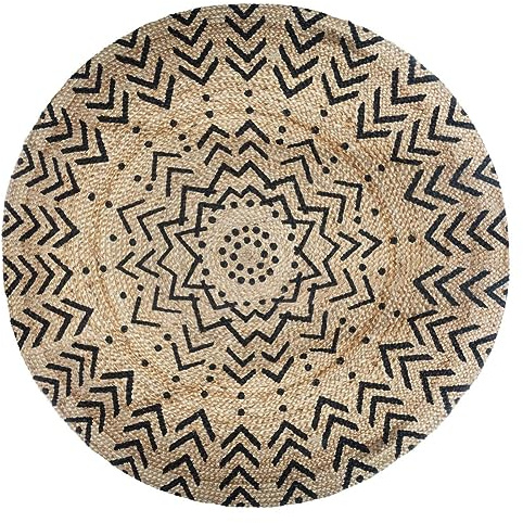 Atmosphera - Teppich Living aus Jute D 120 cm - Model 2