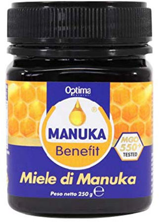 Optima Naturals Miele di Manuka + 550 Mgo da 250 G, Manuka Benefit, 30 Grammi