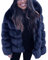 YBIRAL Pelzmantel Damen Faux Fox Fur Winter Elegant Warm Steppjack Kunstfell Winterjacke Kapuze Parka Jacke Mantel