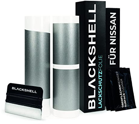 Blackshell® Lackschutz Set passend für Nissan X-Trail | Typ T32 | Bj. ab 2014 Aluminium gebürstet Silber - passgenauer Ladekantenschutz, Einstiegsleisten inkl. Folierset