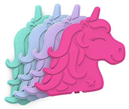 Bentgo Buddies Reusable Ice Packs - Slim for Lunch Boxes, Bags, and Coolers Multicolored 4-Pack (Unicorn)