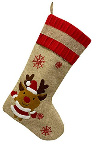 Xniral Weihnachtssocken Dekoration Ornamente Weihnachtsbaum Hängendes Dekor Feiertagsdruck Weihnachtsbonbon Geschenkbeutel Socken(C)